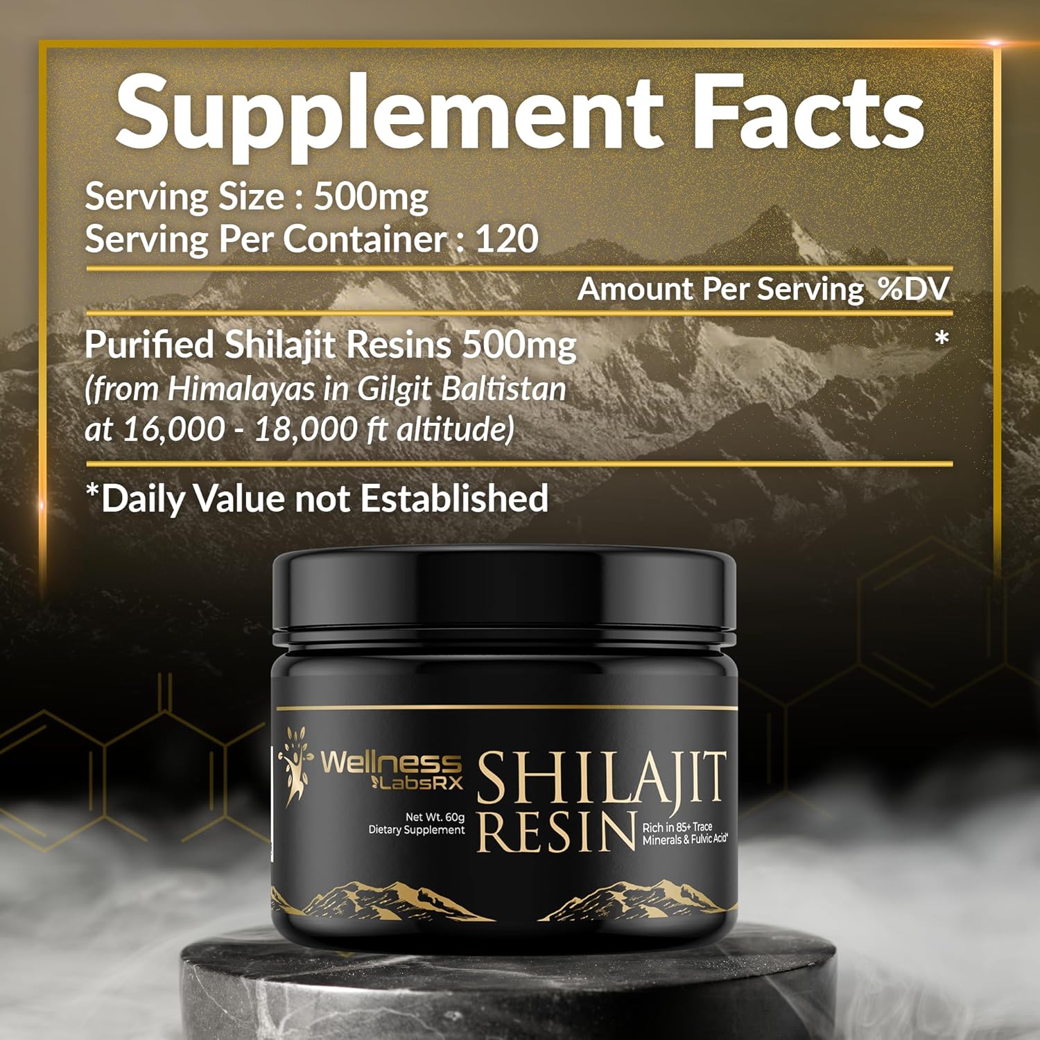 Shilajit Pure Himalayan Organic Shilajit Resin – Himalayan Shilajit Supplement- Maximum Potency and Pure Shilajit for Men, Gold Grade Natural Shilajit with 85+ Trace Minerals and Fulvic Acid – 60g - Image 2