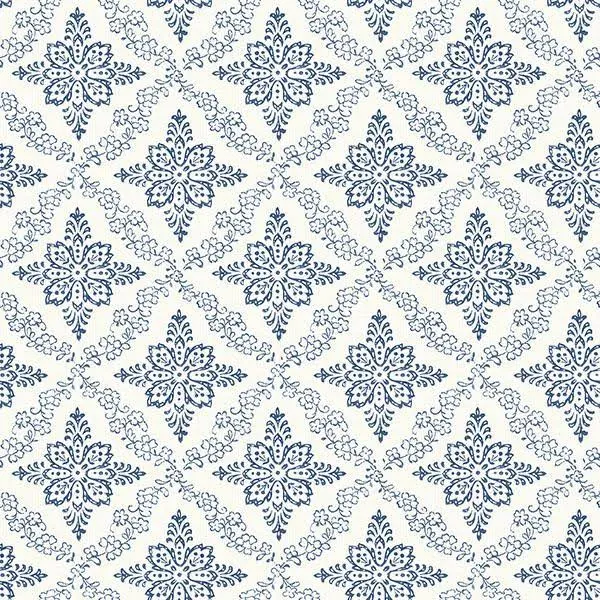 Chesapeake Wynonna Navy Geometric Floral Wallpaper